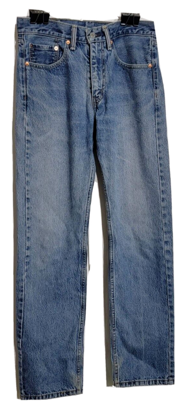 Men's Levi's 505 Jeans Zipper Silver Button Red Tab 31x34 Excellent Condition